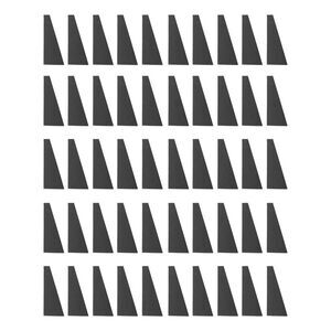 Trapezoid Face Makeup Sponge Black 50 Pcs